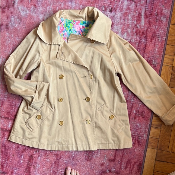 Lilly Pulitzer Jackets & Blazers - Lilly Pulitzer Tan Trench Coat